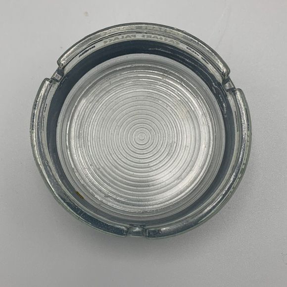 Caesars Palace Las Vegas Nevada Ashtray 1970 Casino Greek Clear Blue Ribbed Base - Picture 7 of 9